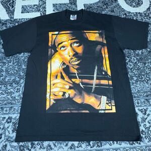 Vintage Tupac Shakur Rap‎ Tee Men’s XL Hip Hop Rap Tee Black Graphic T-Shirt